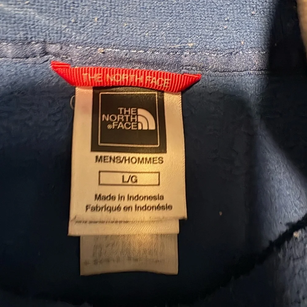 The North Face Men’s Blue 1/4 Zip Mock Neck Fleece Shirt/Jacket Large